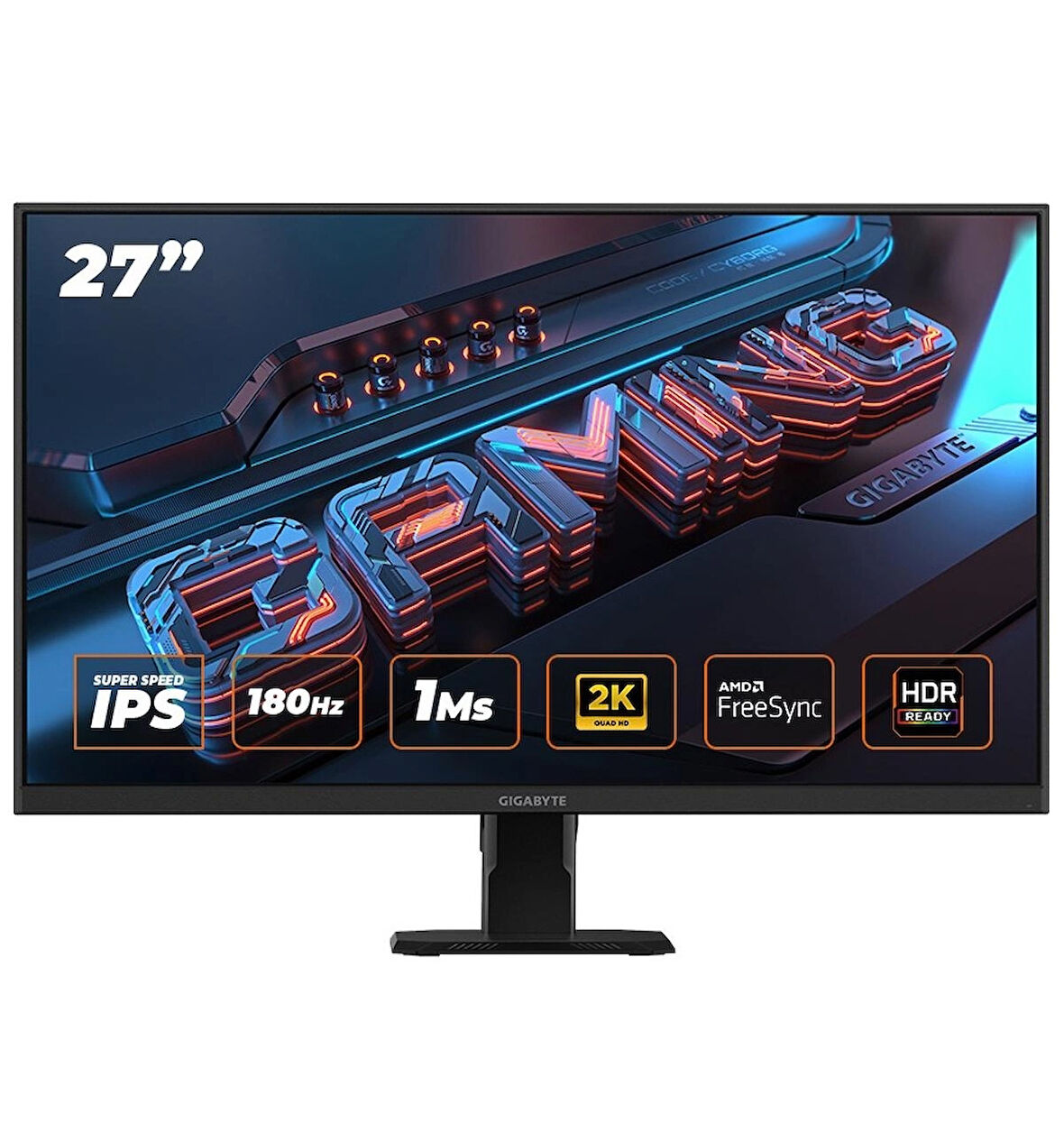 Gigabyte GS27QA 27" QHD 180Hz 1Ms FreeSync SS IPS Oyuncu Monitörü HDMI+DP