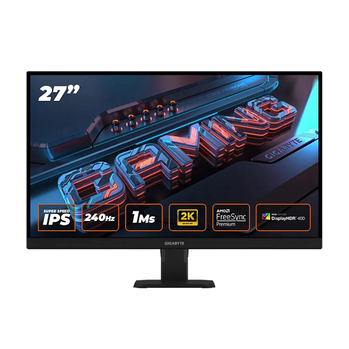 Gigabyte GS27QXA 27" QHD 240Hz 1Ms FreeSync Premium SS IPS Oyuncu Monitörü HDMI+DP