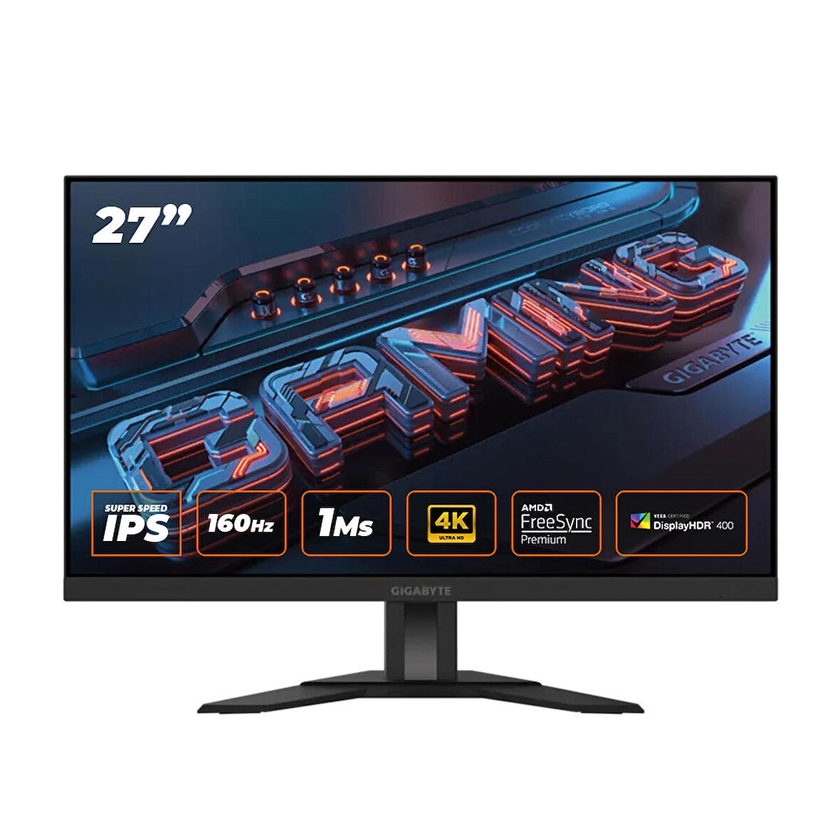 Gigabyte M27UA 27" UHD (4k) 160Hz 1ms Freesync Premium Ss IPS Oyuncu Monitörü Hdmı+Dp+Typec