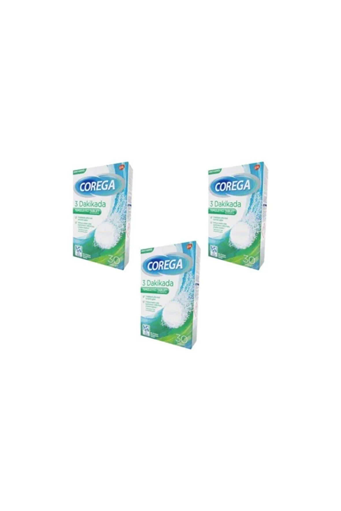 Protez Diş Temizleme 30 Tablet 3 Adet