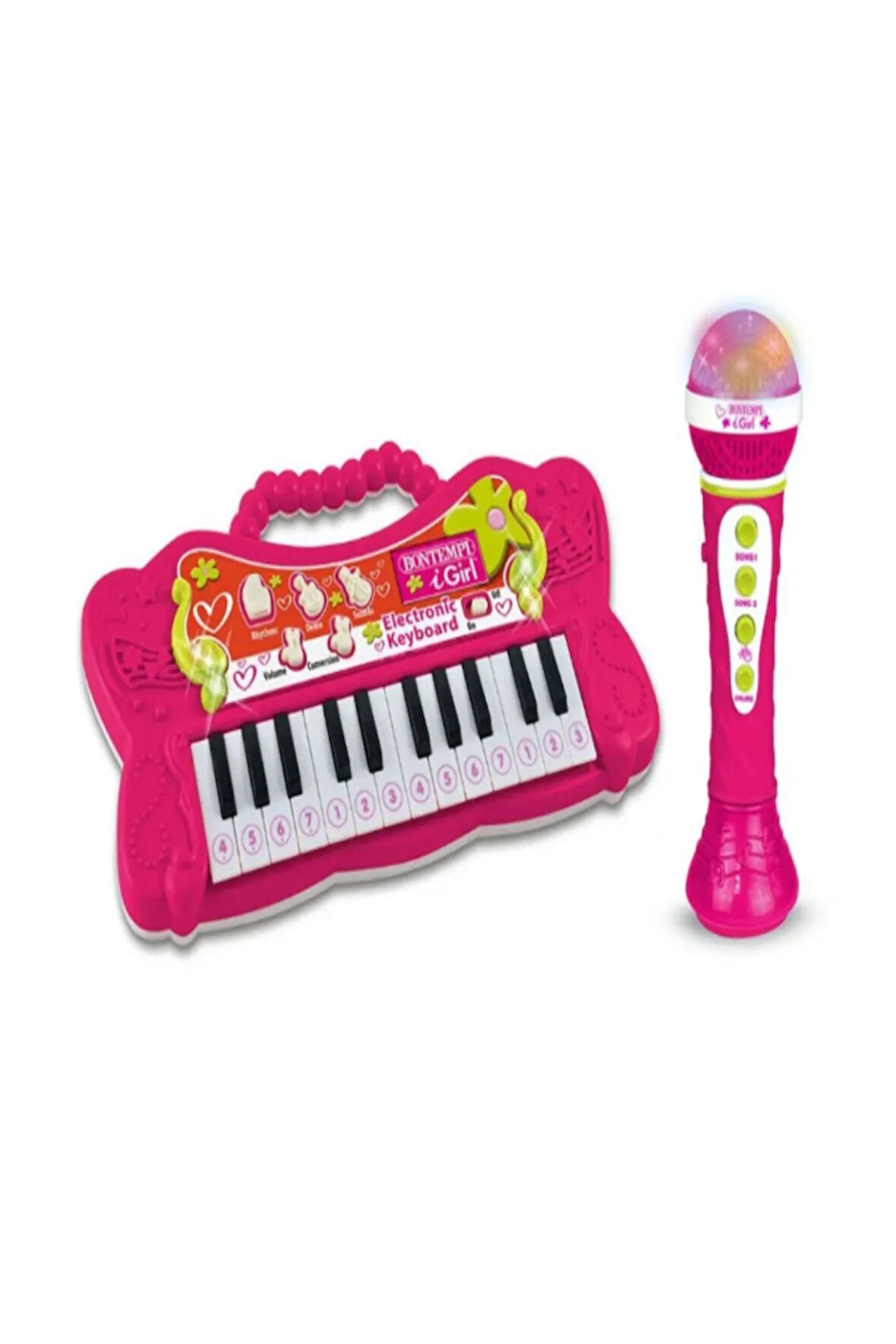 Toys 2172 Mikrofonlu Işıklı ve Pilli 24 Tuşlu Org