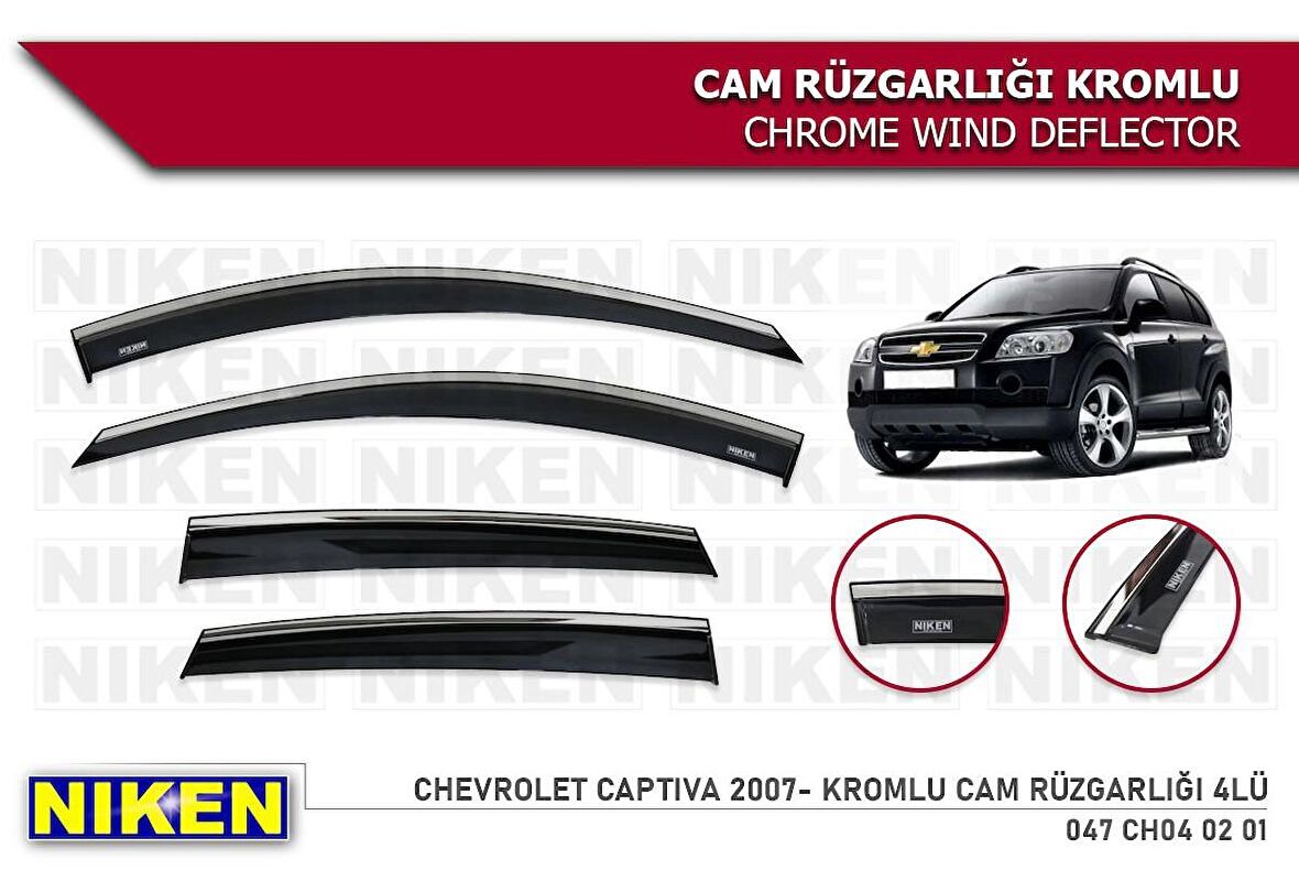 Chevrolet Captiva Kromlu Cam Rüzgarlığı Niken 2009 Sonrası