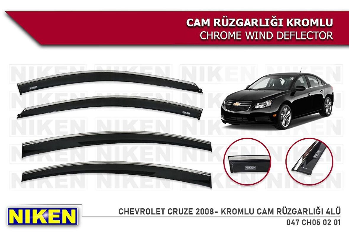 Chevrolet Cruze Kromlu Cam Rüzgarlığı Niken 2008+