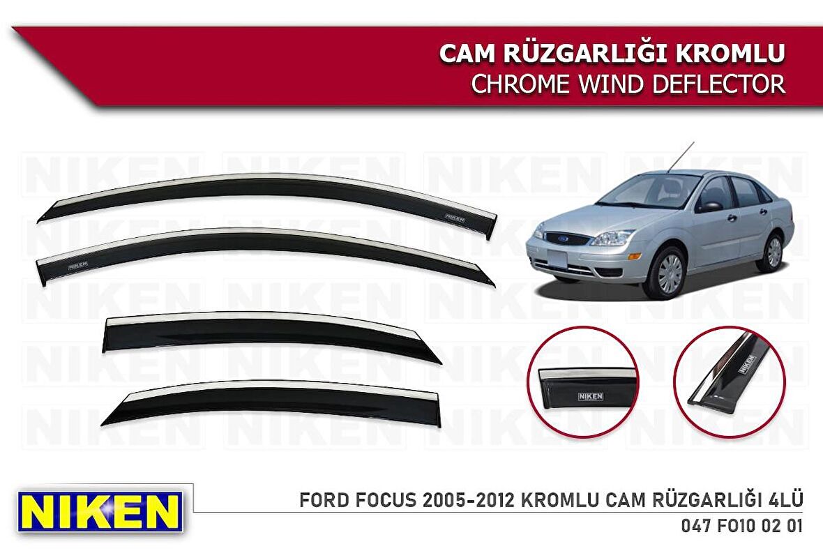 Ford Focus 2 Kromlu Cam Rüzgarlığı Niken 2005-2012