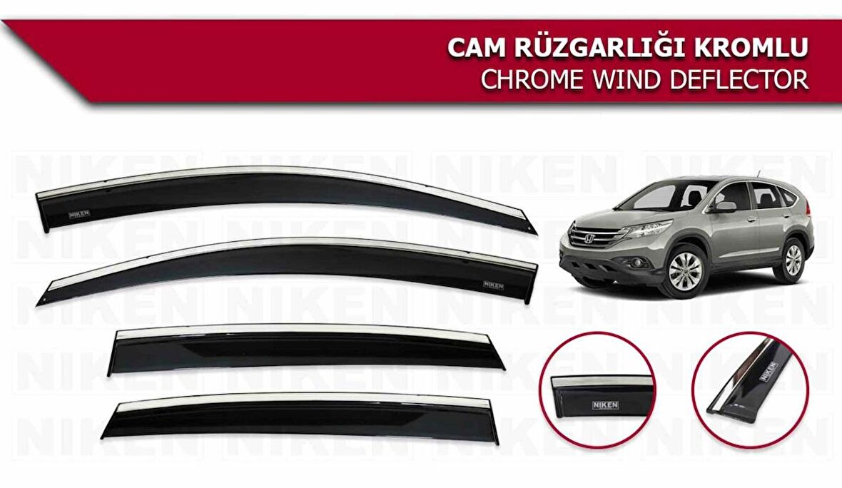 Honda Crv Kromlu Cam Rüzgarlığı Niken 2012-2018 arası modeller uyumlu