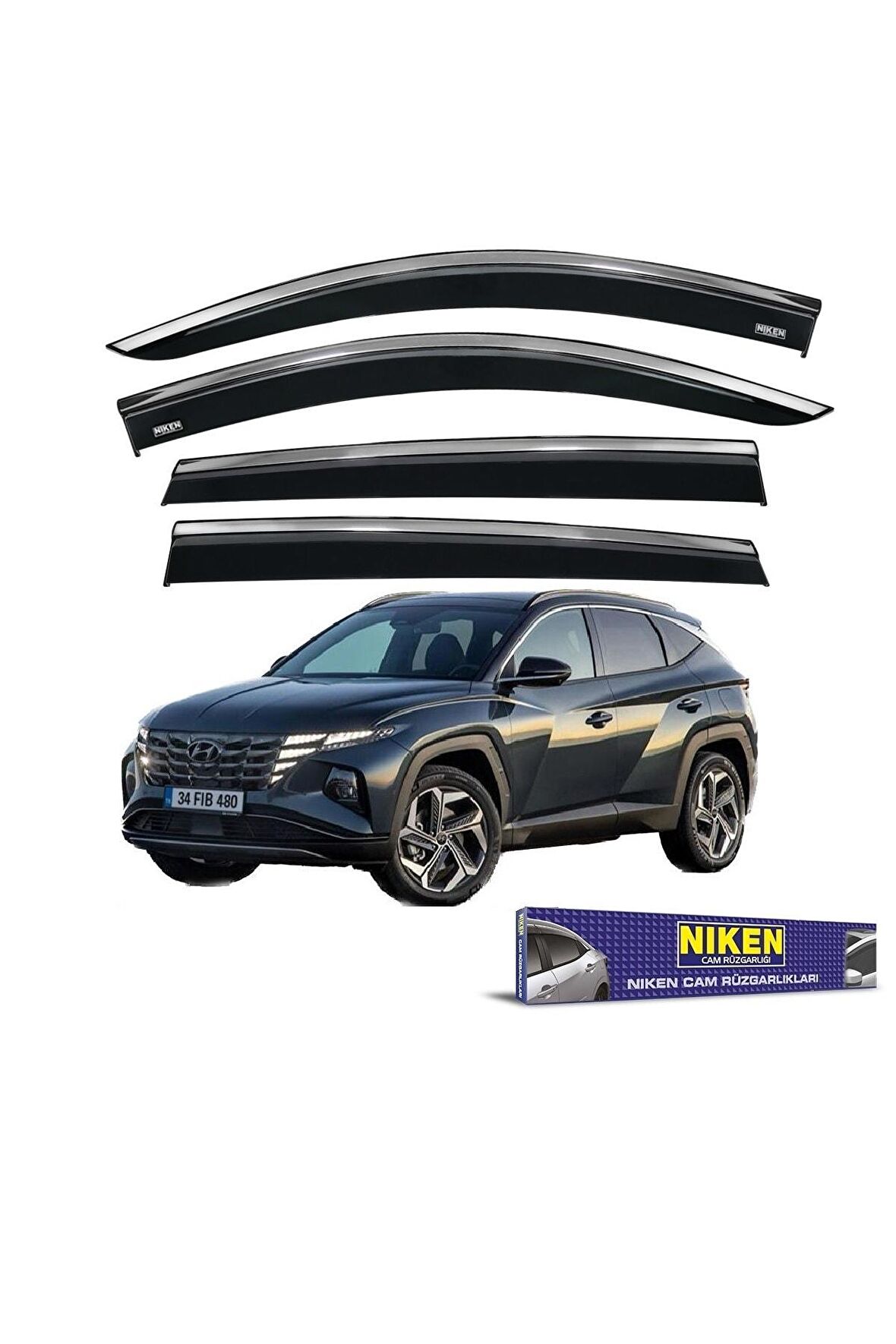 HYUNDAI TUCSON 2021- KROMLU CAM RÜZGARLIĞI 4LÜ