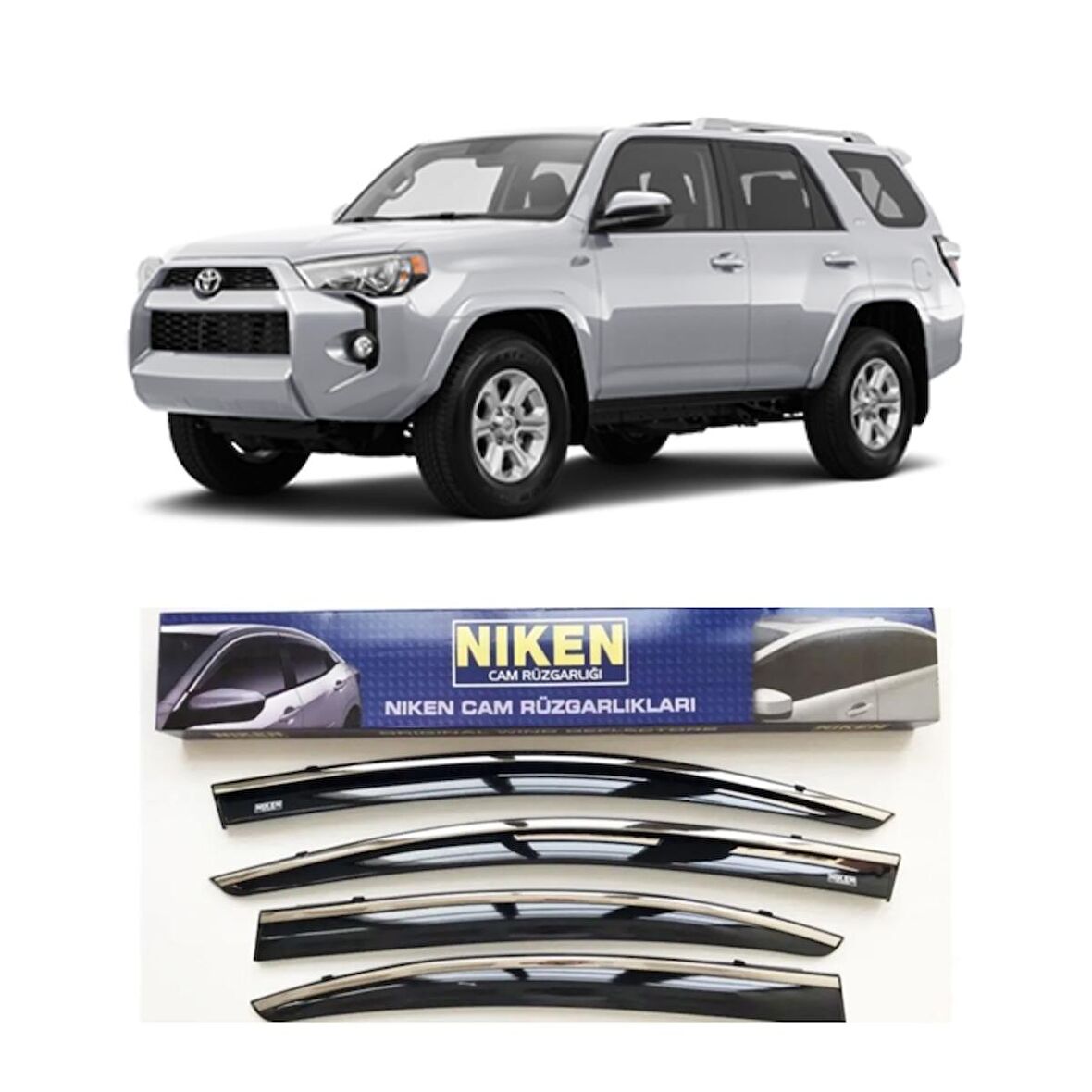 Toyota 4Runner Kromlu Cam Rüzgarlığı Niken 2014+ sonrası modeller