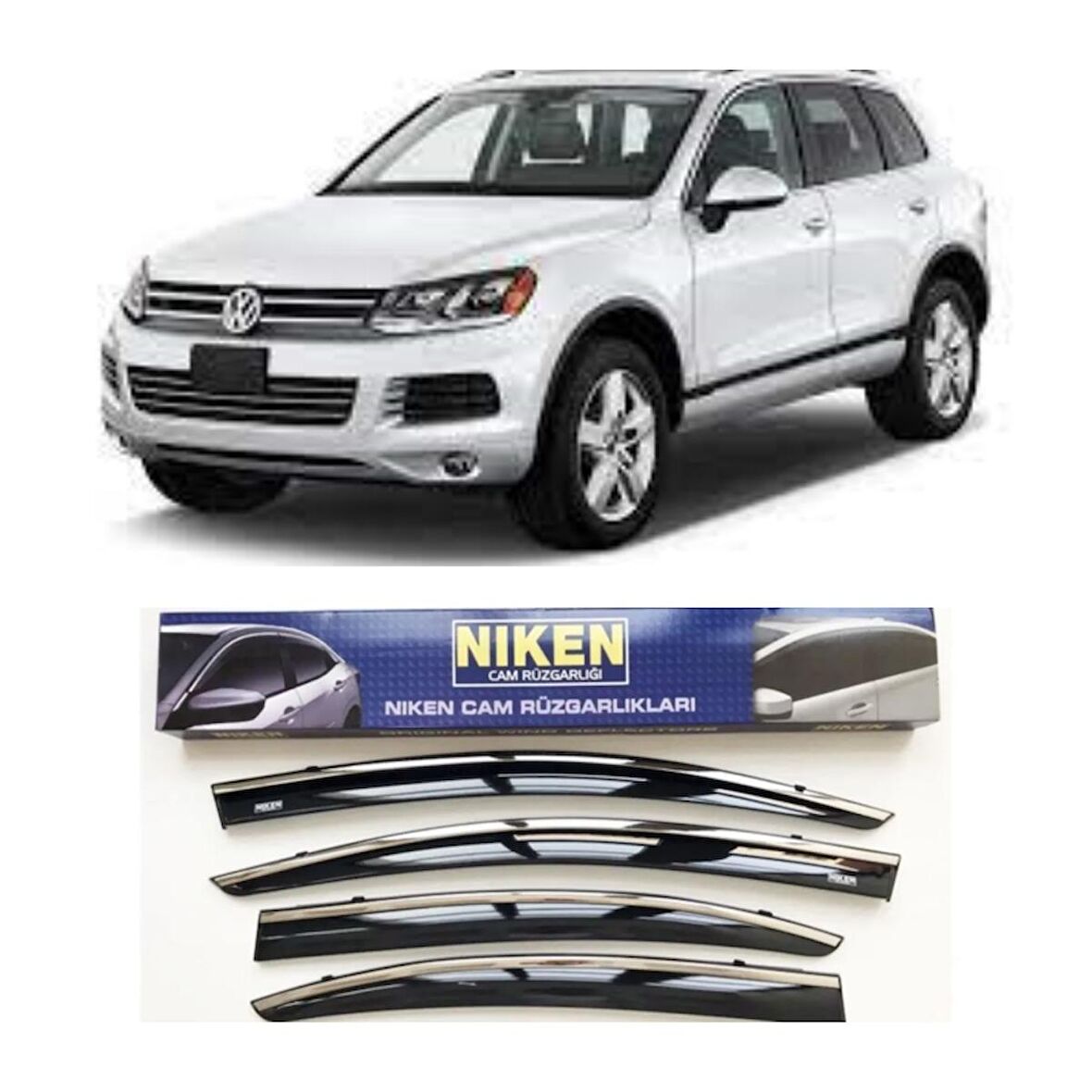 Volkswagen Touareg Kromlu Cam Rüzgarlığı Niken 2010+ sonrası