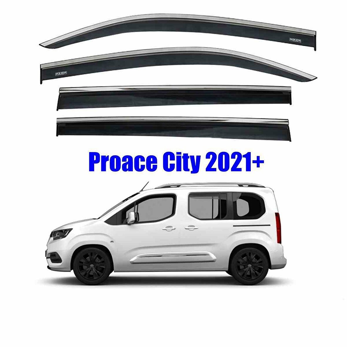 Toyota Proace City Kromlu Cam Rüzgarlığı Niken 2021+ sonrası uyumlu