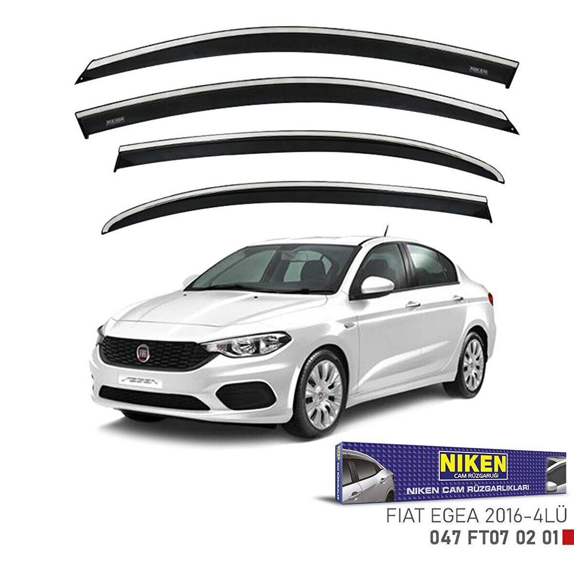 Fiat Egea Kromlu Cam Rüzgarlığı Niken 2016+ sonrası uyumlu