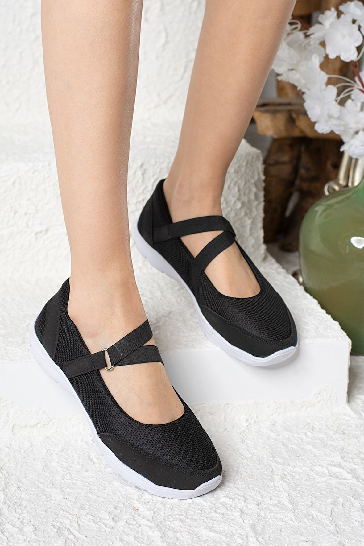 Kadın Babet Kolay Giyilebilir Hava alabilen Hafif Rahat Taban Esnek Günlük Spor Ayakkabı 048