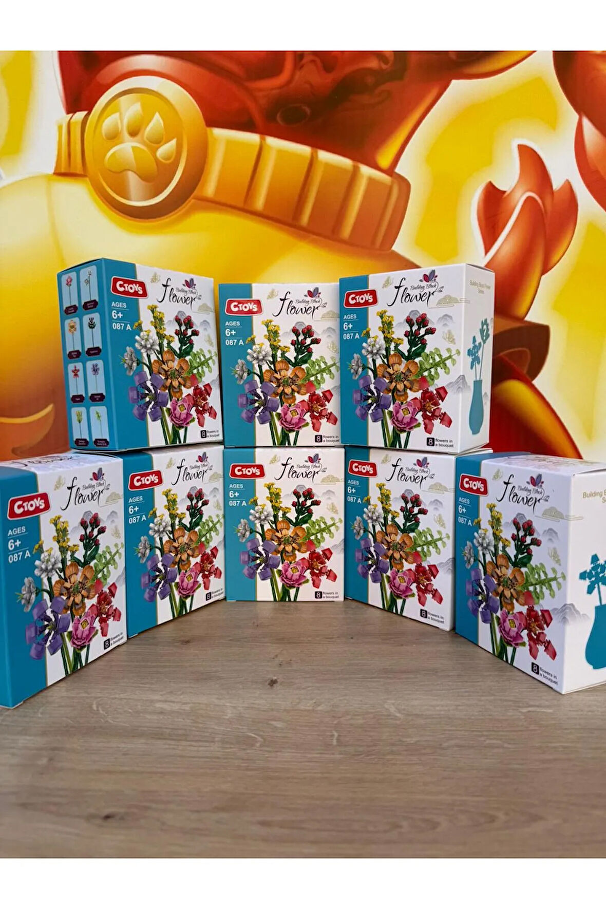Dekoratif Çiçek Buketi Yapım Seti Legosu Çiçek Lego 500+ Parça 8 KUTU BİRDEN FULL SET ÖZEL SET