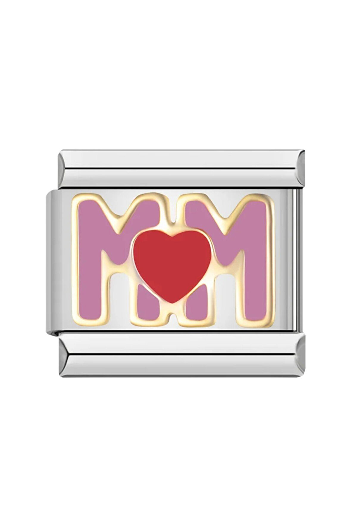 Kalpli Anne (Mom) Çelik İtalyan Charm