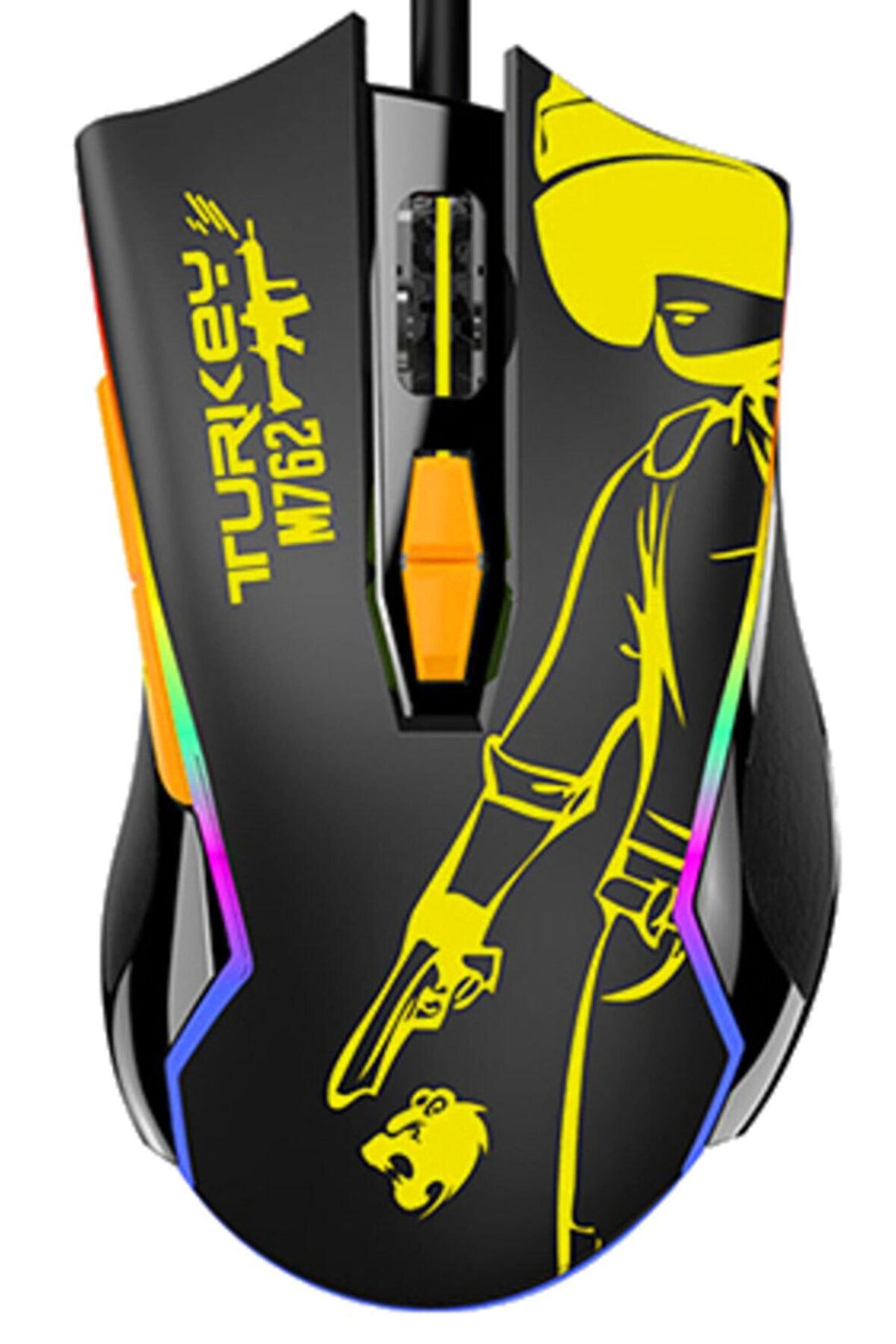 Katsuta M-762 4800DPI Rgb Gaming Oyuncu Mouse - Siyah