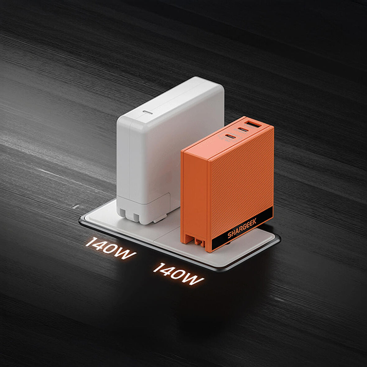 Sharge S140 - 140W PD3.1 GaN Hızlı Şarj Cihazı - Turuncu