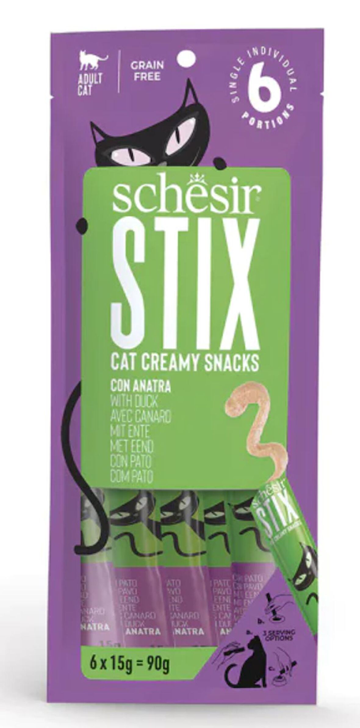 Schesir Stick Ördekli Kedi Ödülü 6 x 15 Gr 