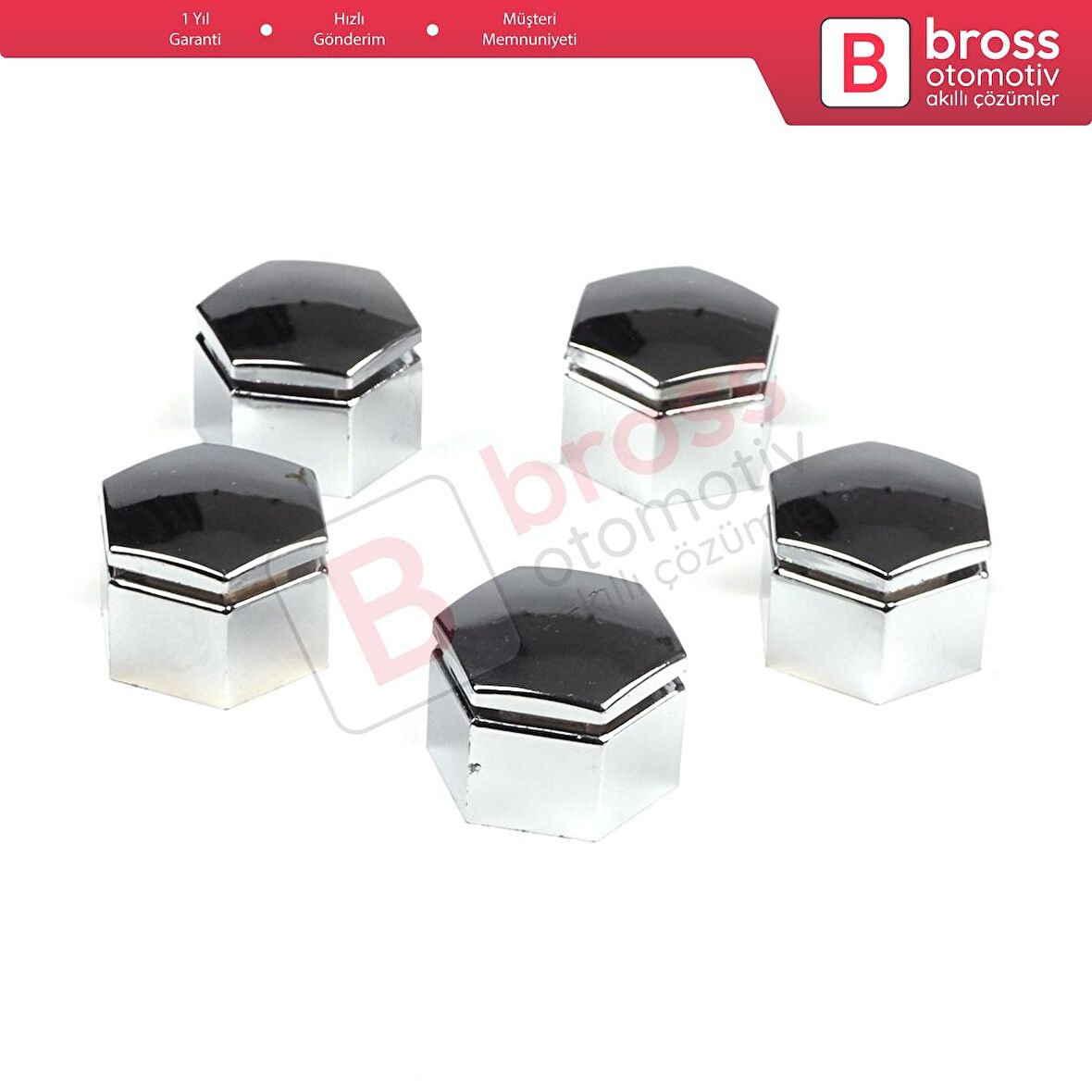 Opel Insignia A G09 2008-2017 13283158 İçin 5 Adet Krom Renk Plastik Bijon Kapağı 21 mm * 22 mm