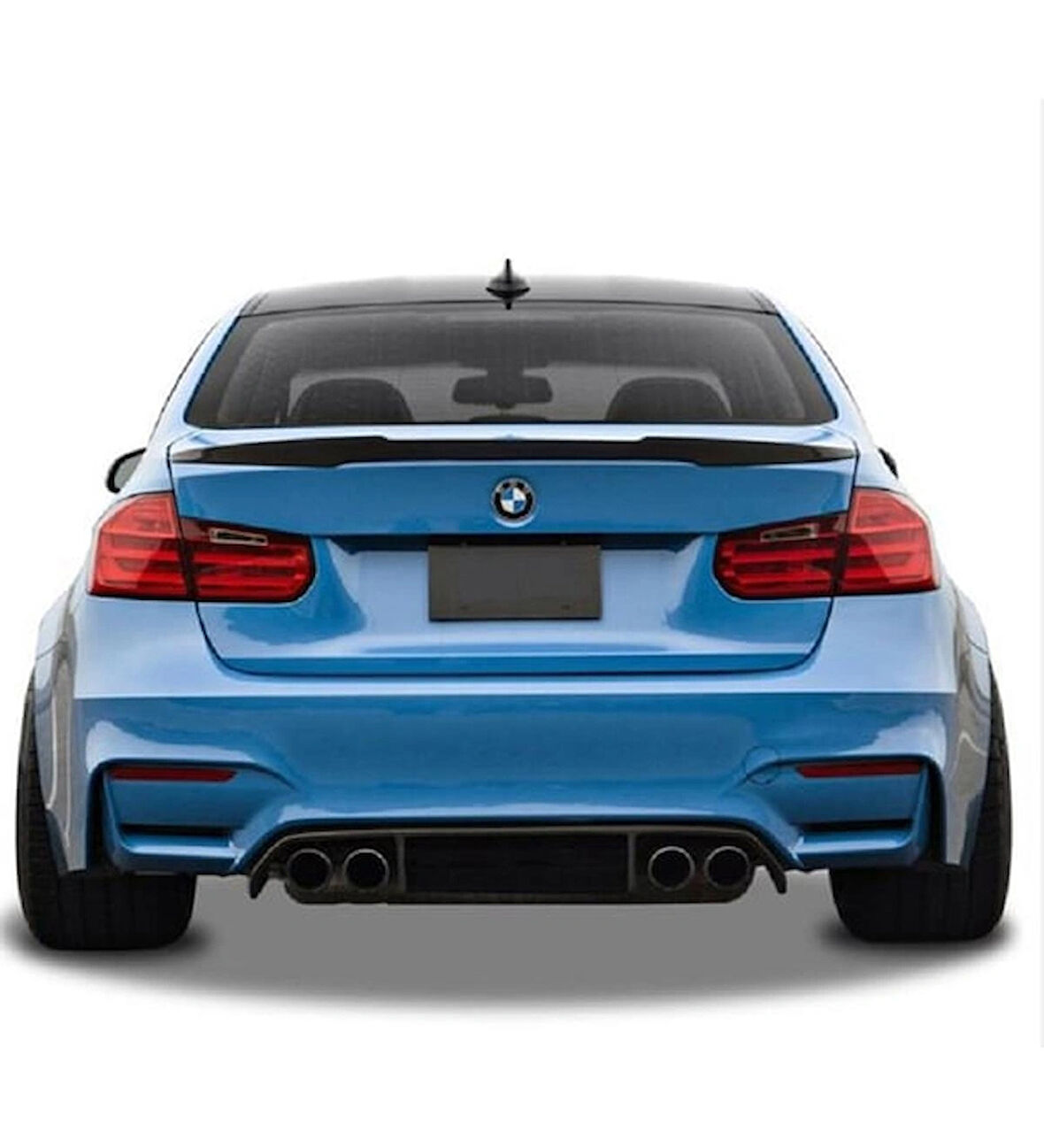 BMW 3 Serisi F30 M4 Yarasa Spoiler Parlak Siyah ABS Plastik 2012-2017 Model Uyumlu