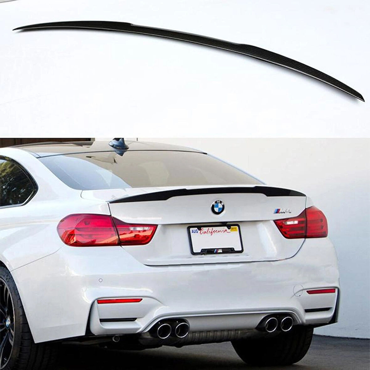 Bmw 4 Serisi F32 Uyumlu M4 Bagaj Üstü Spoıler Boyasız Abs Plastik 2013-2020 Model Uyumlu