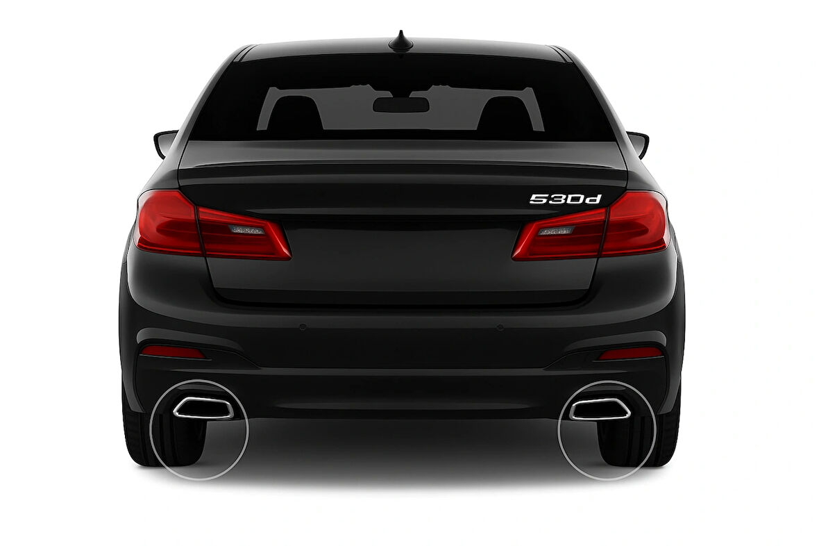 BMW G30 M Sport Egzoz Ucu Krom 2017-2023 – Şık ve Sportif Tasarım