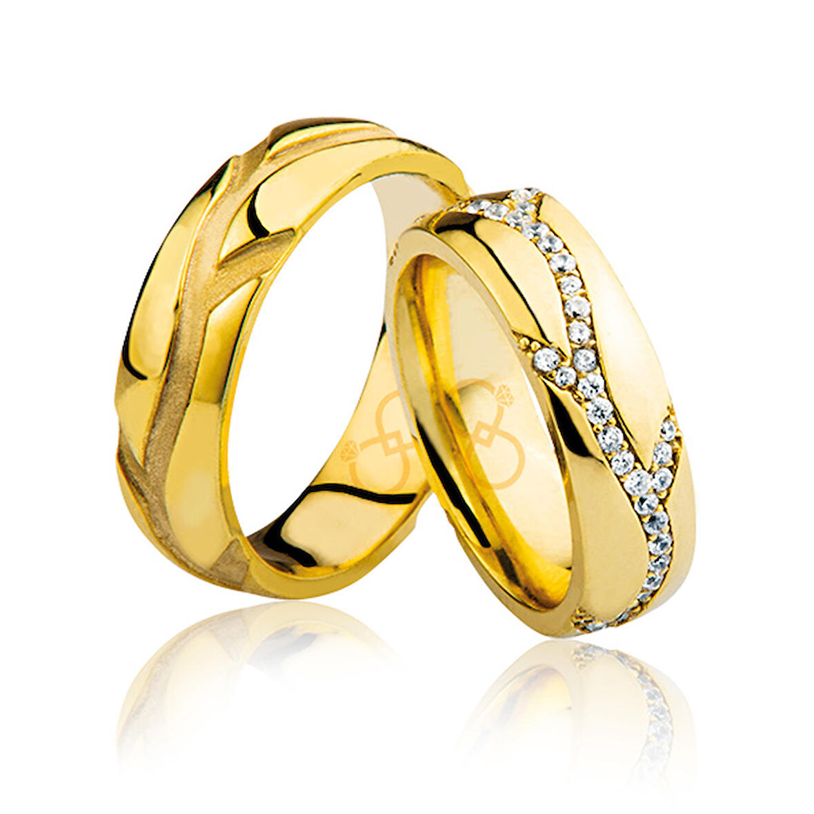 Taşlı Altın Alyans 0504