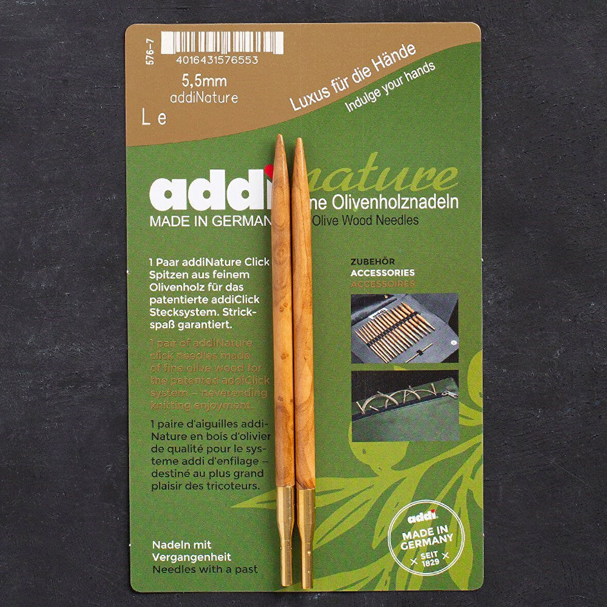 Addi Nature Olive Wood Click 5.5mm 13cm Misinalı Ş