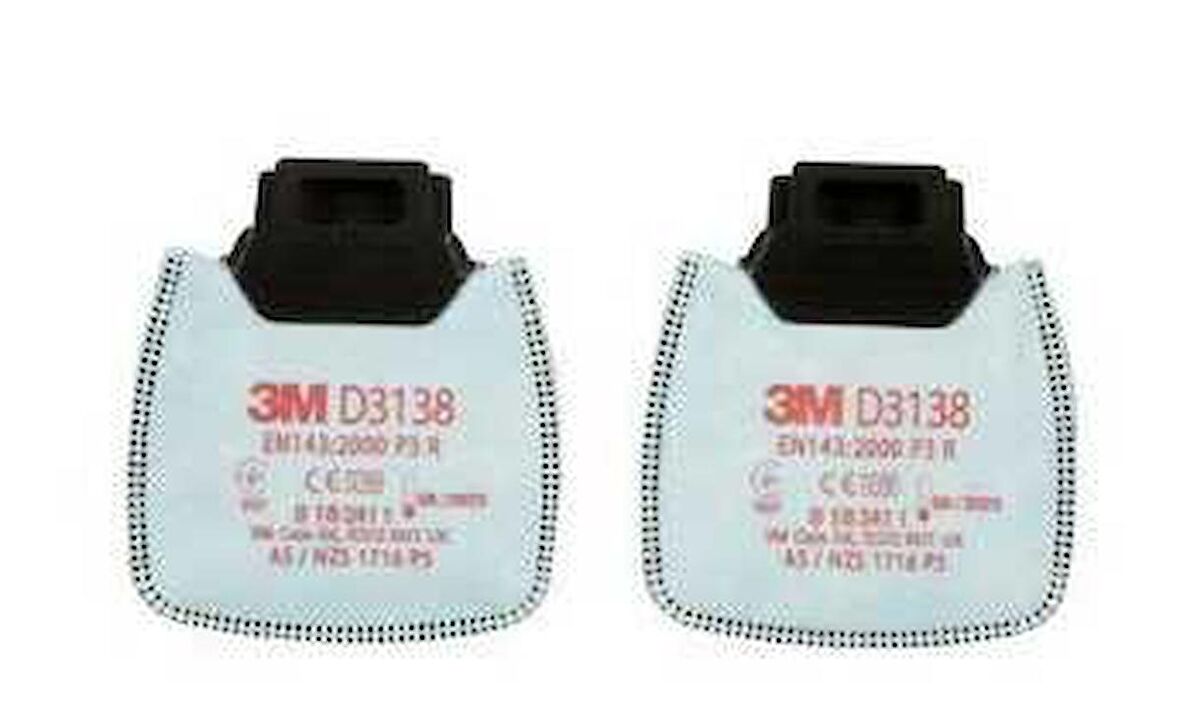 3M D3138 P3 Secure Click Toz Filtresi (1 Çift)