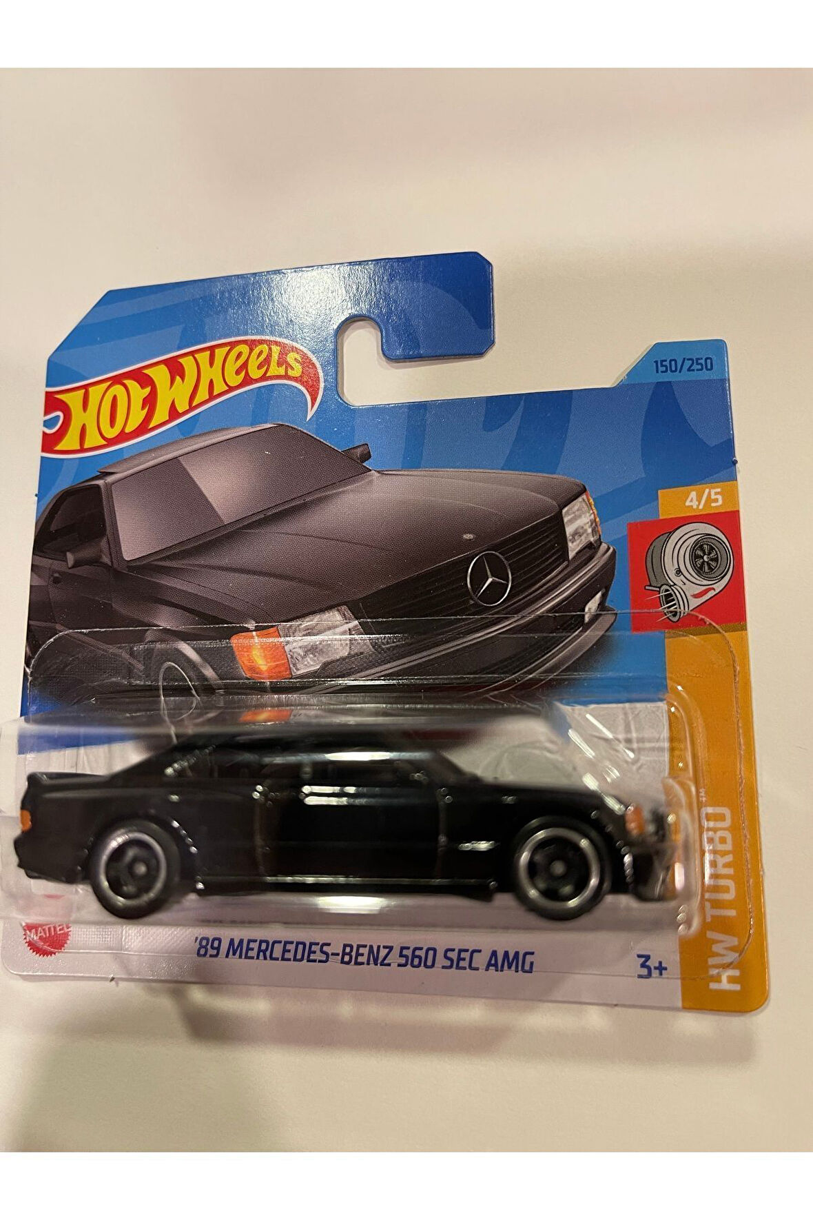 Hot Wheelss 2023 - 89 Mercedes Benz 560 Sec Amg Hw Turbo 4/5 150/250 Siyah Mini Oyuncak Araba