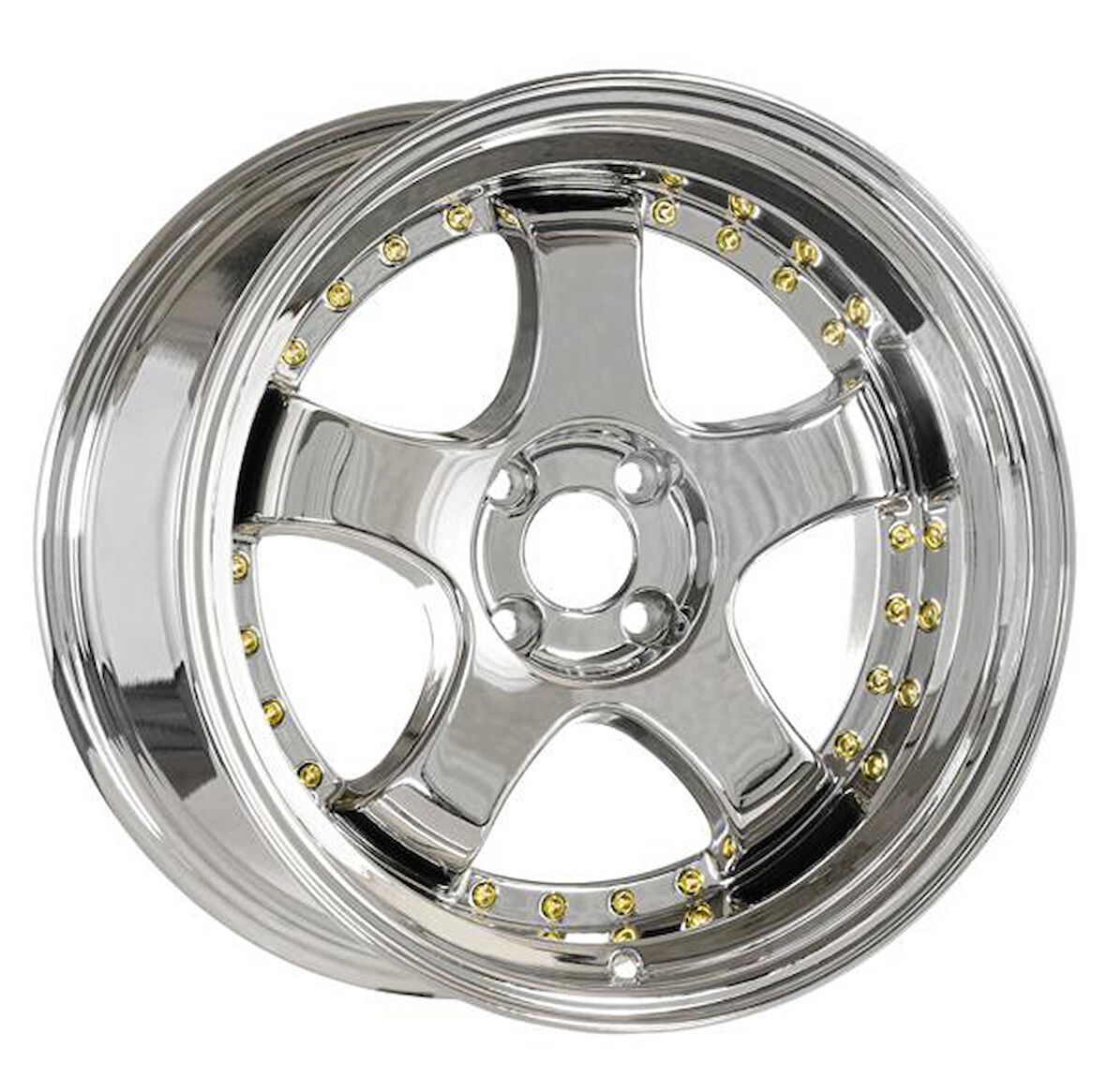EMR-L002-15 9.5x18" -5x112 ET25 73.1 VC+Gold Rivet Jant (4 Adet)