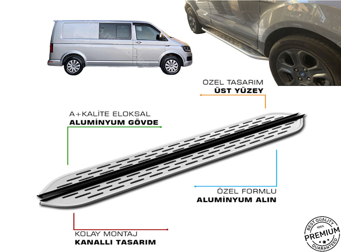 T6 TRANSPORTER CİTY VAN UZUN ŞASE ARACA ÖZEL PRV1 YAN BASAMAK 2016 2017 2018 2019 2020 2021 2022 2023 2024
