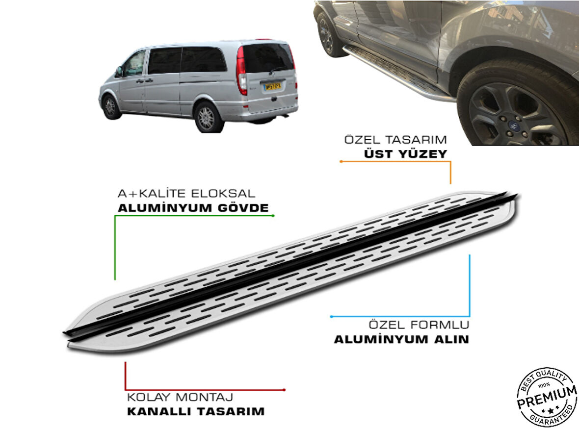 MERCEDES VIONA UZUN ŞASE ARACA ÖZEL YAN BASAMAK 2004 2005 2006 2007 2008 2009 2010 2011 2012 2013 2014