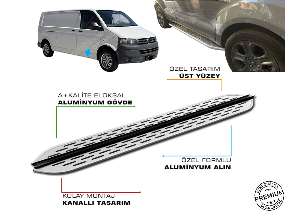 T5 TRANSPORTER PANEL VAN UZUN ŞASE ARACA ÖZEL PRV1 YAN BASAMAK 2011 2012 2013 2014 2015 
