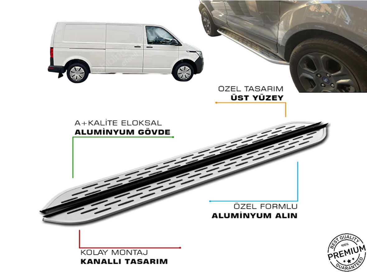 T6 TRANSPORTER PANEL UZUN ŞASE ARACA ÖZEL PRV1 YAN BASAMAK 2016 2017 2018 2019 2020 2021 2022 2023 2024