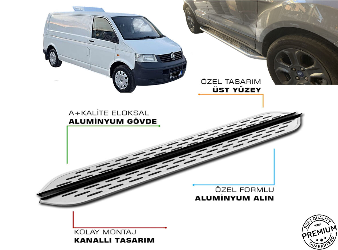T5 TRANSPORTER PANEL VAN UZUN ŞASE ARACA ÖZEL PRV1 YAN BASAMAK 2003 2004 2005 2006 2007 2008 2009 2010
