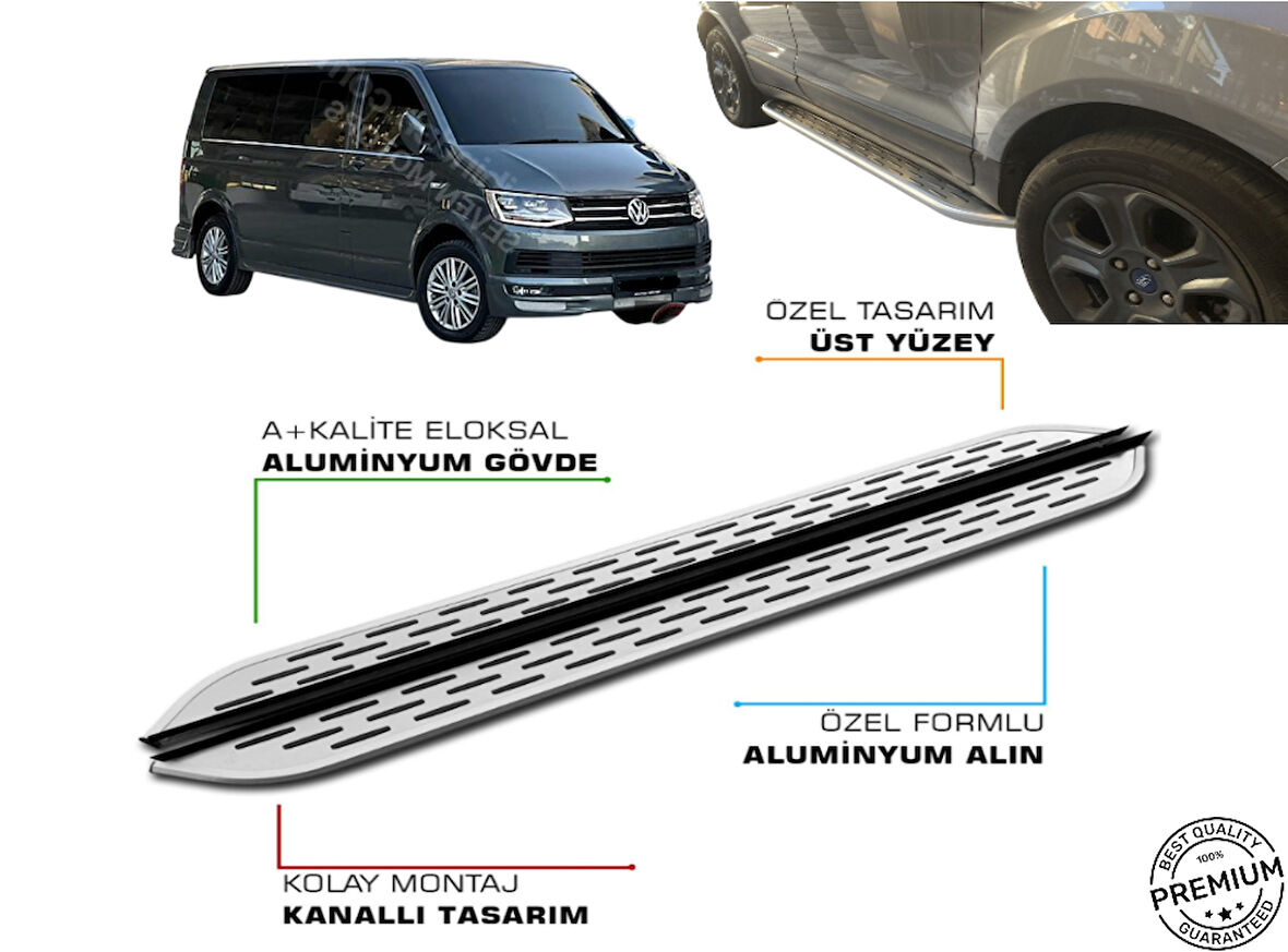 T6 CARAVELLE UZUN ŞASE ARACA ÖZEL PRV1 YAN BASAMAK 2016 2017 2018 2019 2020 2021 2022 2023 2024