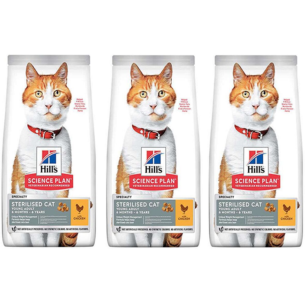 Hill'S Tavuklu Kısırlaştırılmış Kedi Maması 3 Kg 3 Adet
