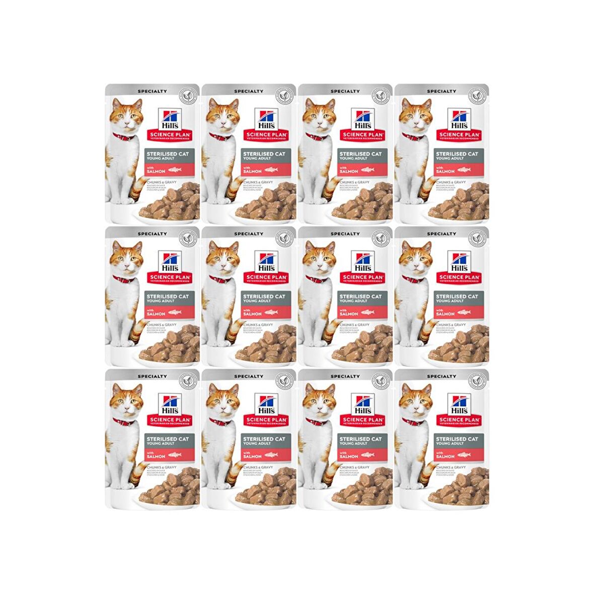 Hill's Kısırlaştırılmış Kedi Konservesi Somon Balıklı 12x85 gr