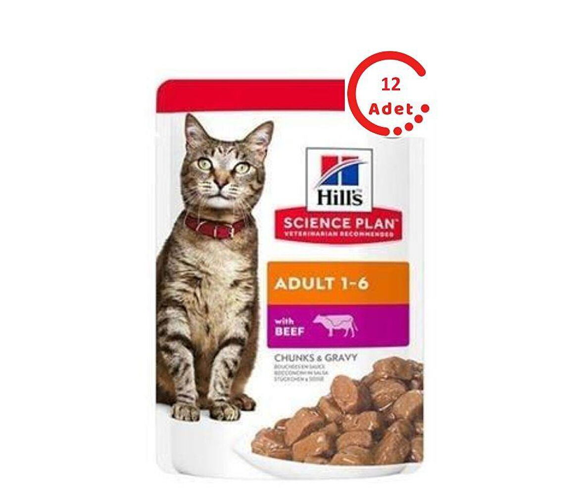 Hills Sığır Etli Yetişkin Kedi Konservesi 85 Gr x 12 Adet