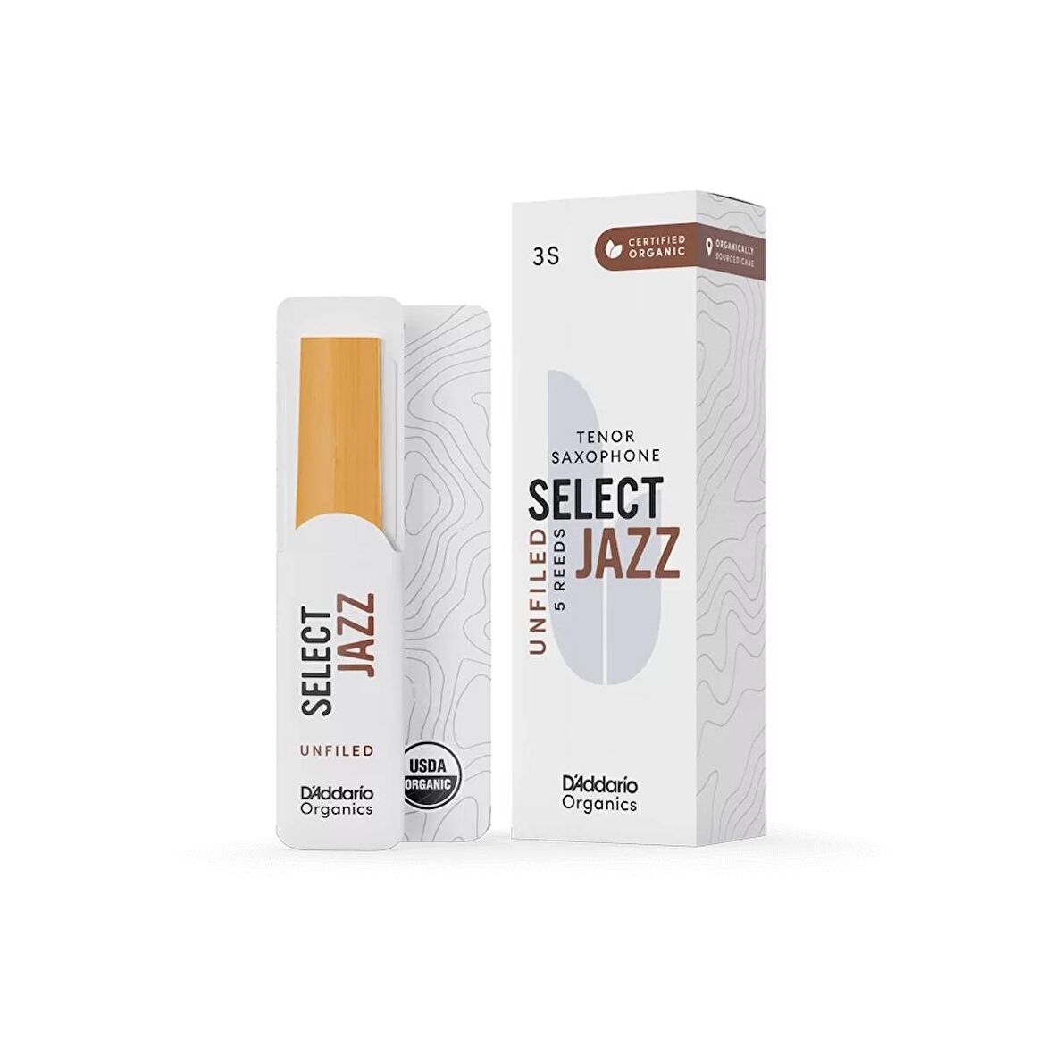 D'addario Woodwinds Organic Select Jazz Unfiled Tenor Saksafon Kamışı No:3 Soft