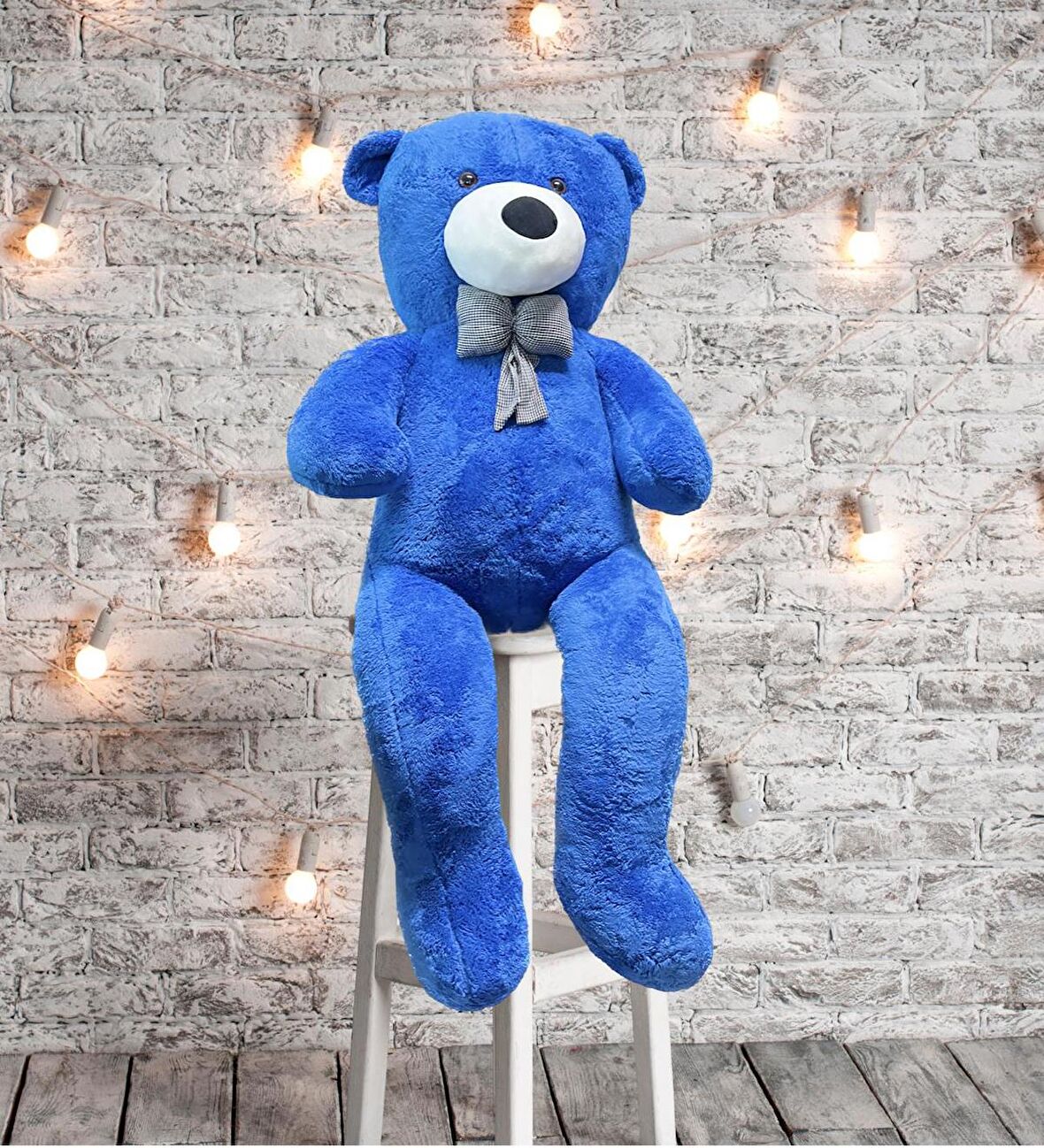 % 100 YERLİ - Sevgiliye Özel HEDİYE - 150 cm Papyonlu Peluş Ayı-DEV Boy