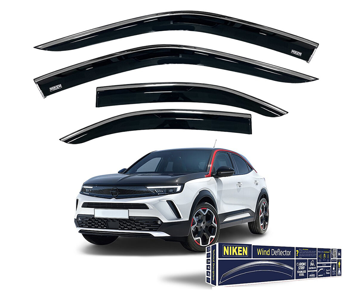 NİKEN OPEL MOKKA 2021 2022 2023 2024 2025 2026 2027  KROMLU CAM RÜZGARLIĞI 4LÜ