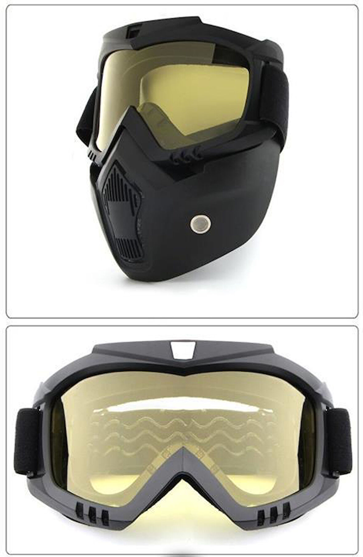 JET KASK MASKESİ SARI