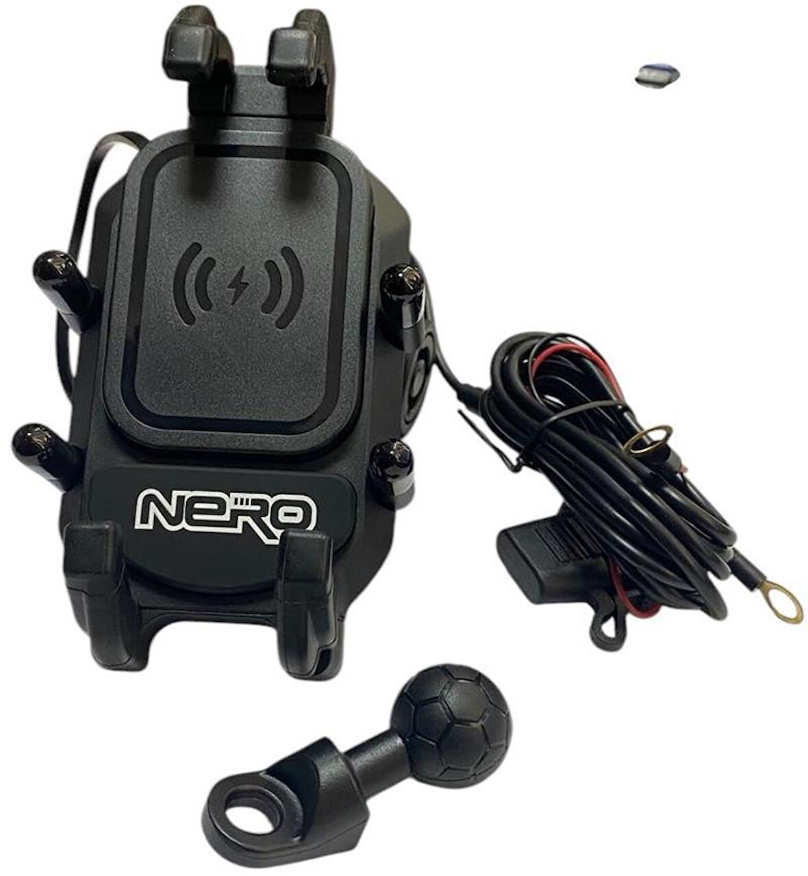 NERO - ( ŞARJLI W-707 ) AYNA BAĞLANTILI TELEFON TUTUCU (TİTREŞİM MODÜLLÜ)
