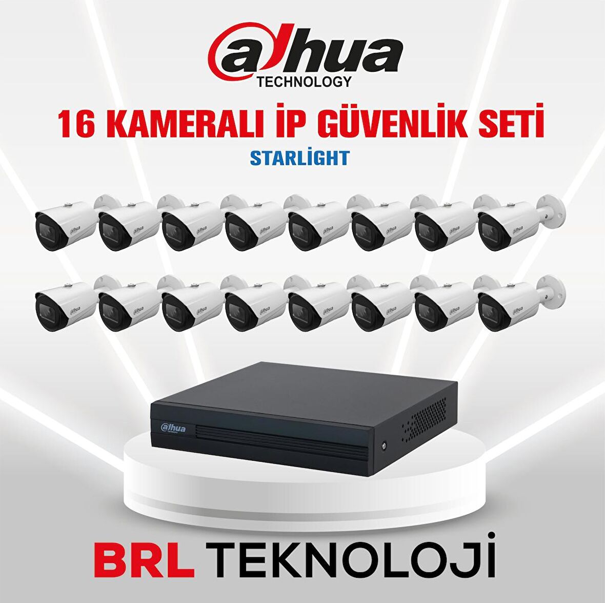 Dahua 16 Kameralı 2 Mp Ip Güvenlik Kamera Seti