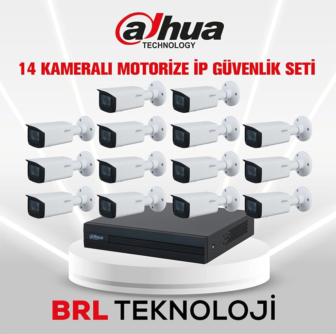 Dahua 14 Kameralı 2 MP Motorize Ip Güvenlik Kamera Seti