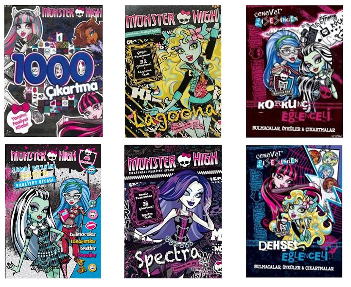 Monster High 6 Lı Set (Çıkartmalı Faaliyet Kitabı)