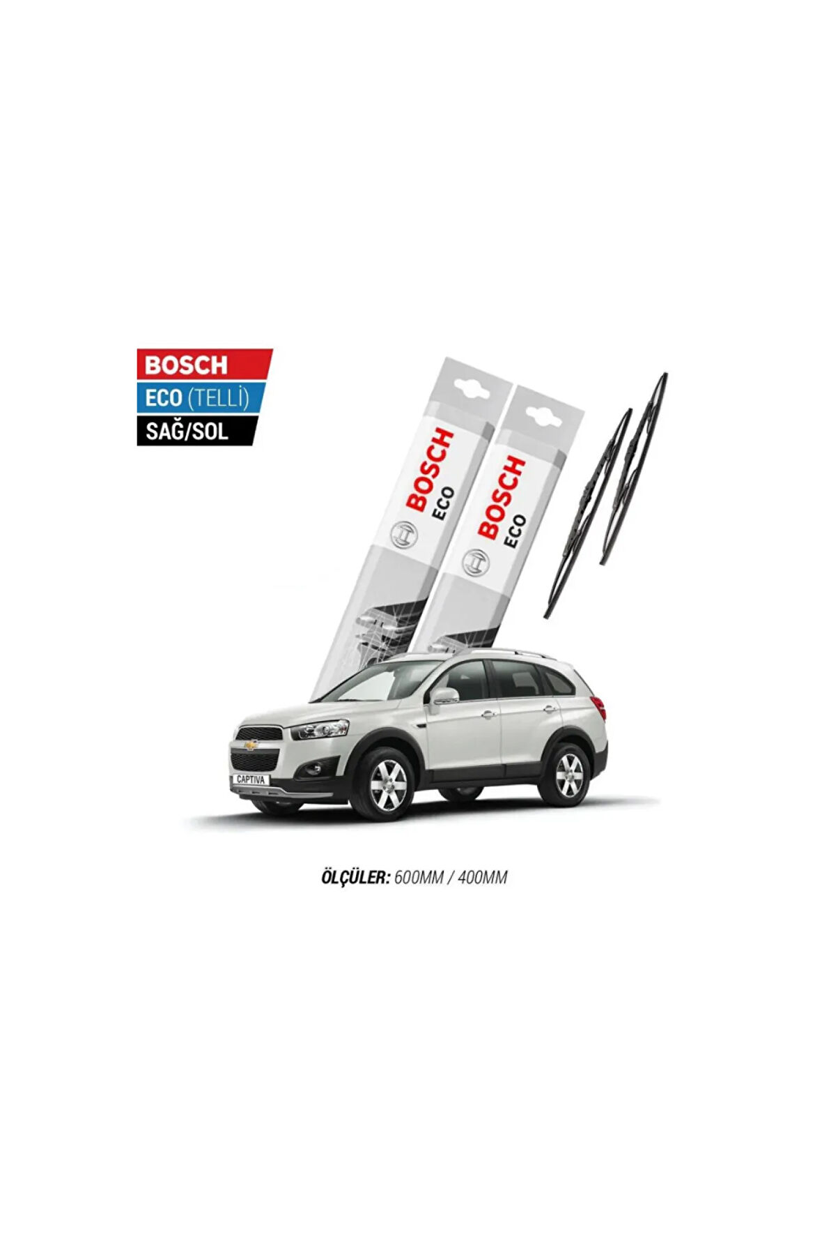 Chevrolet Captiva 2008 Model Silecek Takımı Bosch Eco (telli)