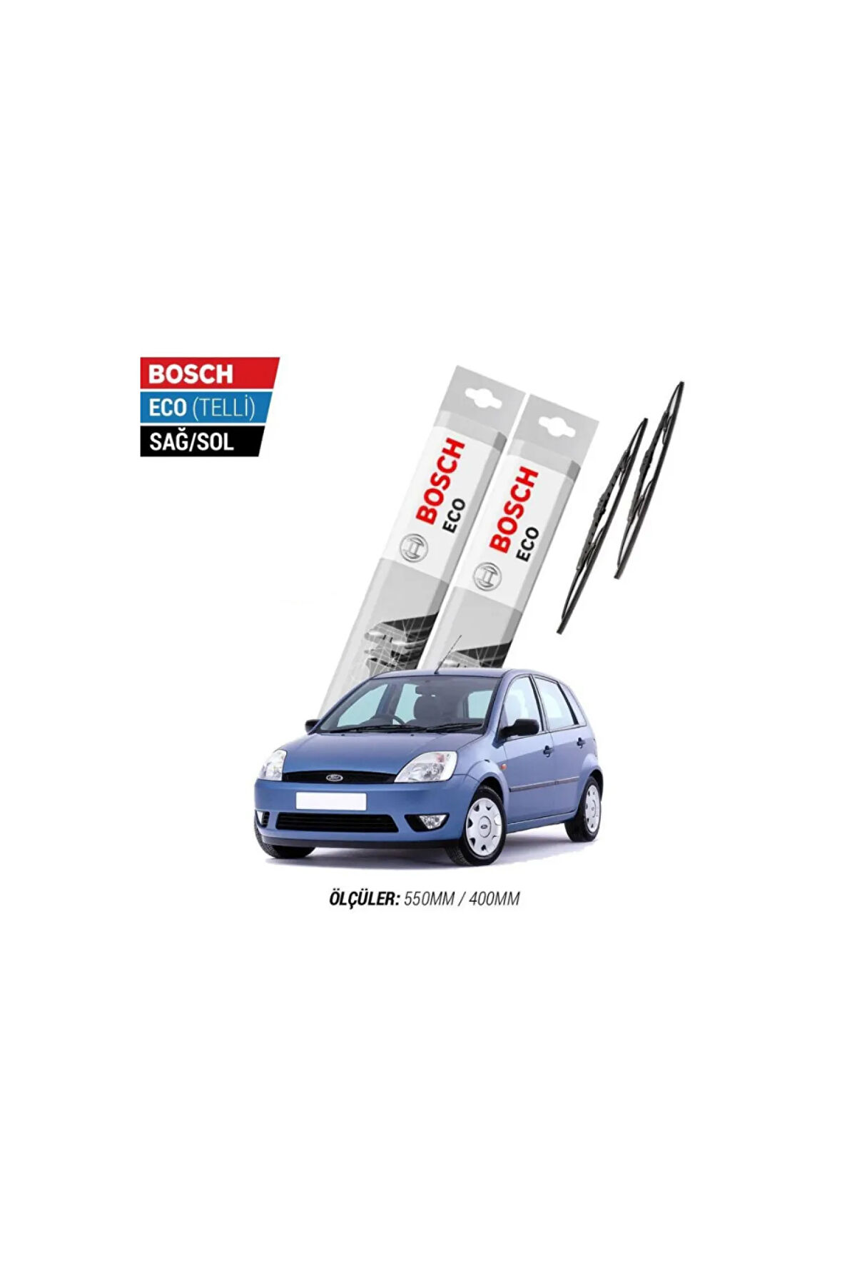 Ford Fiesta 2006 Model Silecek Takımı Bosch Eco (telli)