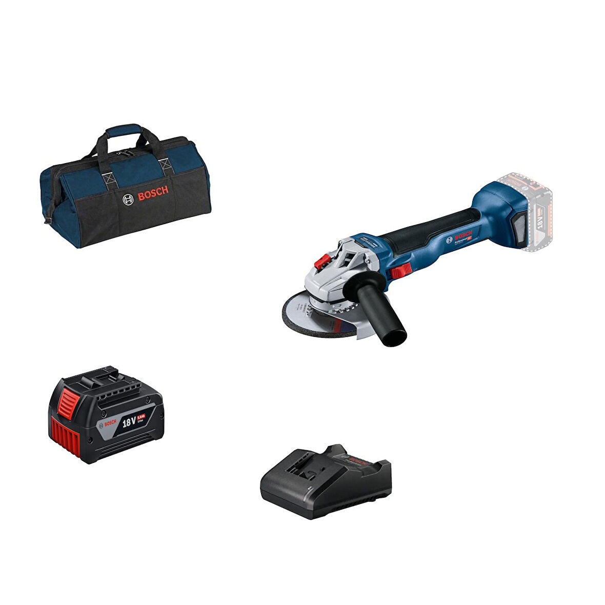 Bosch Gws 18V-10 1x5.0Ah Tek Akülü Taşlama Makinesi