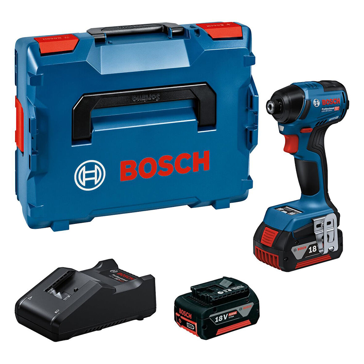 Bosch GDR 18V-220 C 2x4.0Ah Çift Akülü Darbeli Somun Sıkma Makinesi